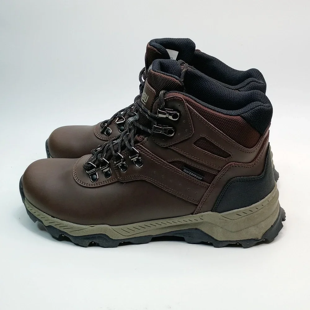 Khombu Kenny Hiker Men Size 13 Brown Waterproof Leather Boots